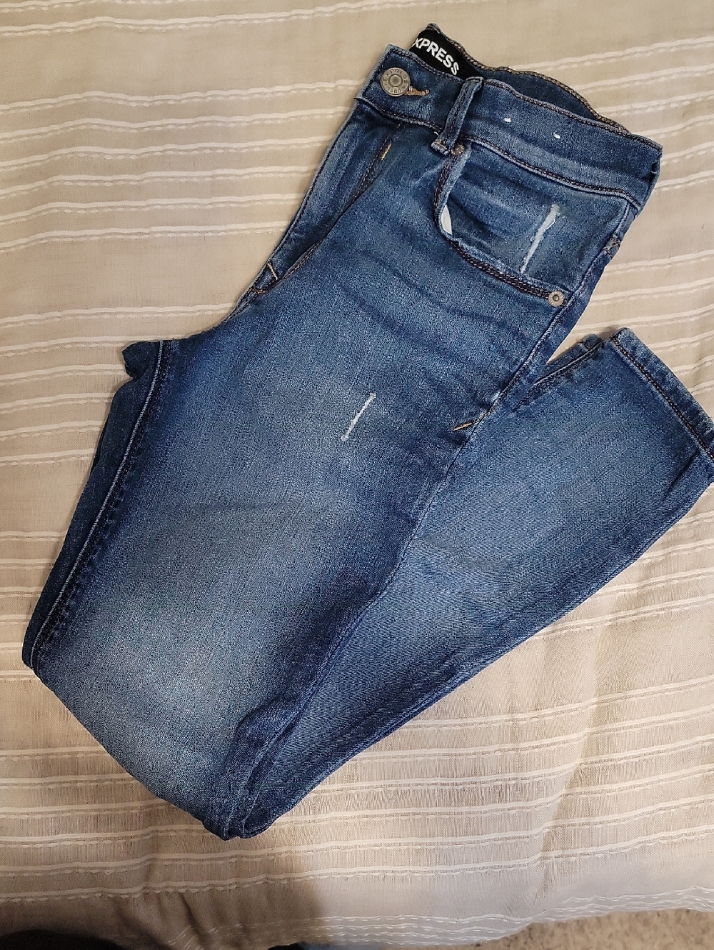 Express Dark Blue Slim Stretch Jeans